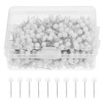 thumbnail image 1 of OFFIGAM White Plastic and Iron Map Pins with Round Head for Fixing Notes and Crafts Lightweight 500pcs, 1 of 7