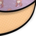 thumbnail image 3 of 36.2 Inch Round Floor Mat Cartoon Mermaid Pattern Carpet Decor Rug for Living Room Bedroom, 3 of 6