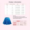 thumbnail image 5 of TiaoBug Kid Girls Shiny Metallic Pleated Mini Skirts Skater Skort Athletic Dress Cheerleading Costume Purple 13-14, 5 of 5