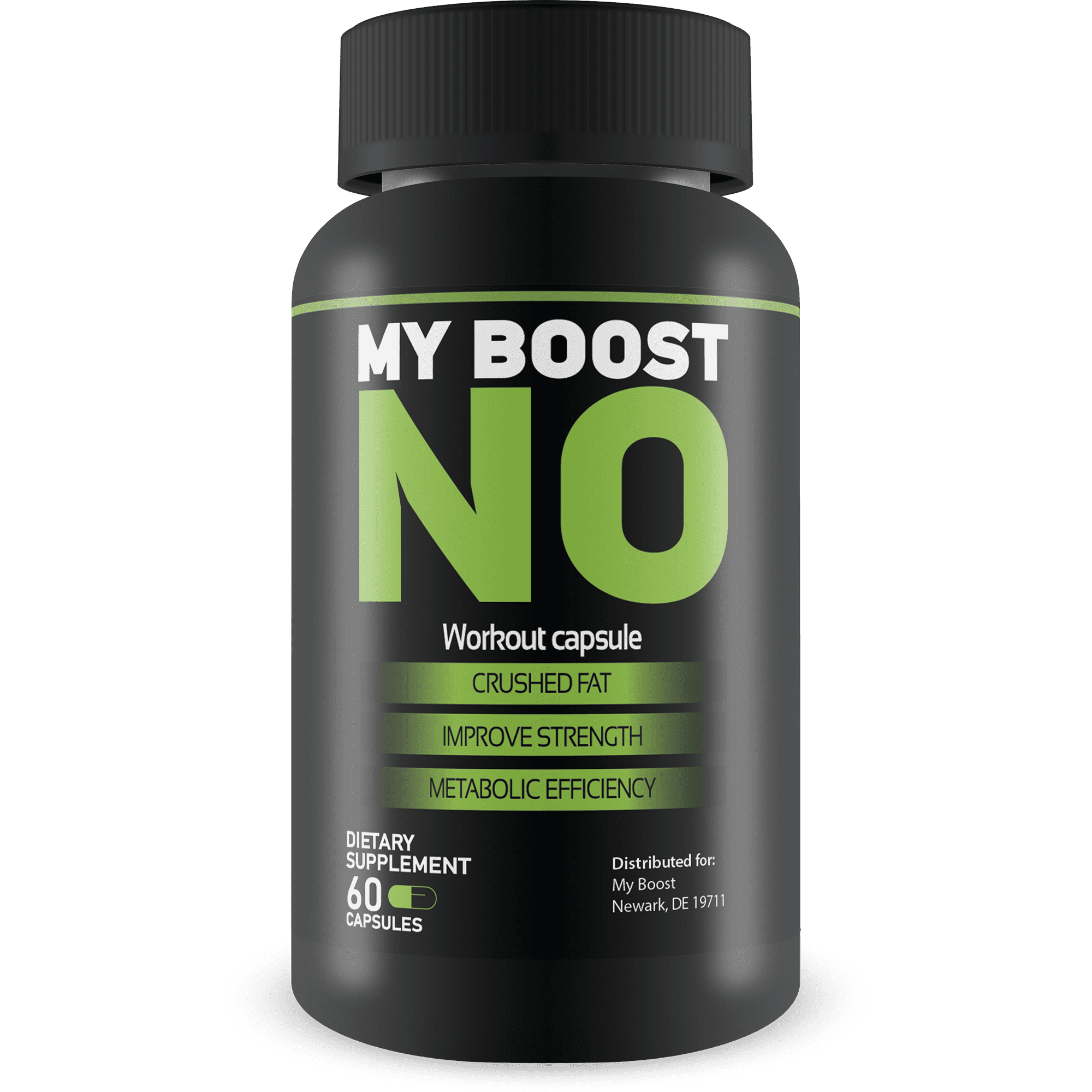 MY BOOST N.O. Nitric Oxide Booster Extreme Workout Capsules Crush