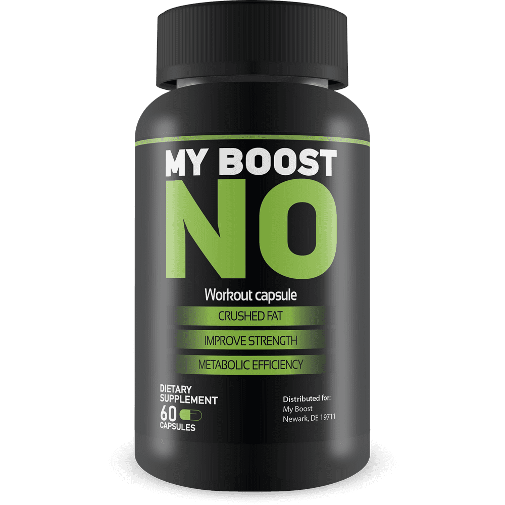 MY BOOST N.O. Nitric Oxide Booster Extreme Workout Capsules Crush