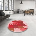 thumbnail image 4 of Ahgly Company Machine Washable Indoor Rectangle Transitional Light Salmon Pink Area Rugs, 8' x 10', 4 of 7