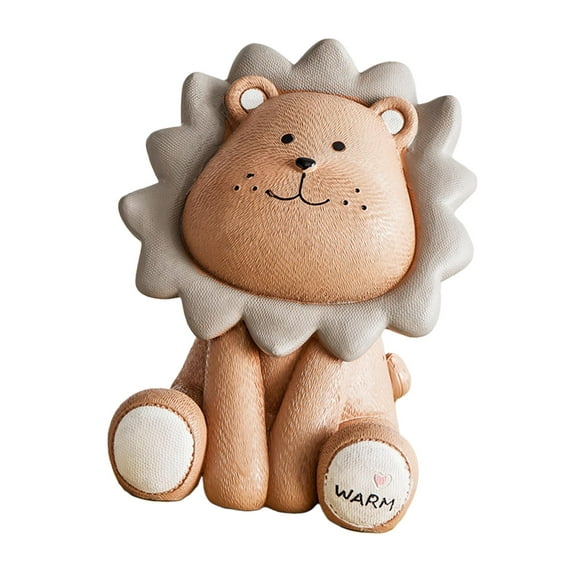 Figurines Lion Piggy Bank Saving Box Ornaments Money Box Child Gift