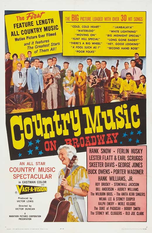 Country Music on Broadway movie POSTER (Style A) (11" x 17") (1964