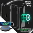 thumbnail image 3 of Étui Hybride Magnétique XUCP-Rigide Compatible avec iPhone SE3 SE2 SE 8 7 Étui MagSafe, Protection Militaire, Antichoc Coussin Gonflable, Résistant aux Rayures, Charge Sans Fil Qi, Couverture en Silicone Anti-Jaunissement, Transparent, 3 of 4