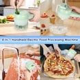 thumbnail image 5 of Ghojet Handheld Electric Vegetable Cutter Set Rechargeable Portable Vegetable Cutter with 3 Stainless Steel Blades Electric Veggie Chopper Detachable Electric Garlic Chopper for Home Kitchen, 5 of 10