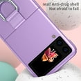 thumbnail image 6 of for Samsung Galaxy Z Flip 3 Phone Case, Protective Cover with Ring, Heavy Duty Shockproof Hard PC Case for Samsung Galaxy Z Flip 3 5G Wireless Charging Ultra-thin, Purple, 6 of 8
