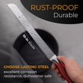 thumbnail image 4 of Orblue Serrated Bread Knife with 10-inch Upgraded Stainless Steel Razor Sharp Wavy Edge Width - Bread Cutter Ideal for Slicing Homemade Bagels and Cake, Red, 4 of 7