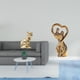 thumbnail image 2 of Estatua de pareja de gatos, figura decorativa, escultura animal, adorno artesanal para chimenea, regalo de aniversario, recuerdo para parejas, Val, 2 of 8