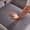 thumbnail image 5 of 61.25" Deluxe Velvet Sofa Couch, Chesterfield Button-Tufted Upholstery with 2 Pillows, Modern Luxury Sofa with Metal Feet, Comfortable 2-Seater Seating for Living Room or Apartment（Gray）, 5 of 8