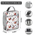 thumbnail image 3 of Chicken Insulated Lunch Box Teen Reusable Lunch Bag with Front Pocket Lunchbox Picnic Hiking, 3 of 6