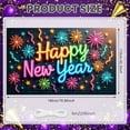 thumbnail image 2 of Neon Happy New Year Banner Colorful Fireworks Festive Backdrop Star Pattern Curly Streamers Holiday Background for New Year Party Holiday Celebration New Year Eve, 2 of 9