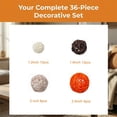 thumbnail image 2 of BlinkL Multicolor Valentine's Day Wicker Decorative Balls 36 Count, 2 of 7