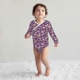 thumbnail image 4 of Xecao Butterflies And Floral Print Baby unisex-baby Cotton Long-sleeve Bodysuits-3 Months, 4 of 6