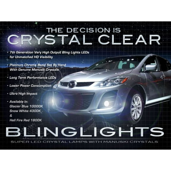 For The 2010 2011 2012 Mazda CX-7 CX7 LED Driving Lights Lamps Drivinglights Kit