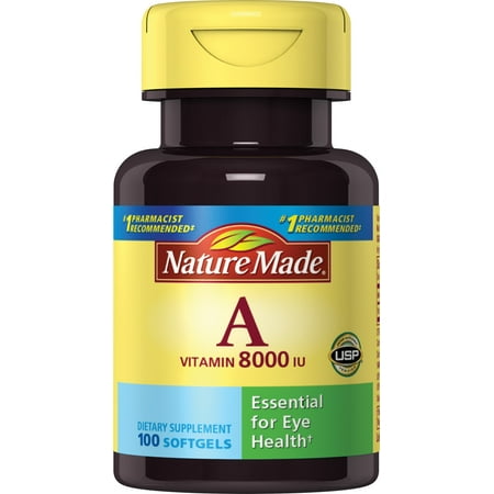 - Nature Made Vitamin A 8000 IU Softgels, 100 Ct