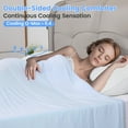 thumbnail image 2 of Cooling Comforter Blanket 60x90 Inch Twin Size Double Sided Cold Cooling Blanket for Hot Sleepers Night Sweats,Q-Max ＞0.4 Lightweight Soft Breathable Smooth Cool Summer Comforter Blanket, 2 of 6