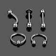 thumbnail image 4 of 10 Piezas Nariz Labio Lengua Ceja Stud Piercing 16g 10mm 6mm Sunnimix Joyería del cuerpo perforado, 4 of 8