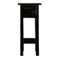 thumbnail image 3 of Shabby Chic Cottage 11.8 in. Distressed Antique Black and Raftwood Brown Square Solid Wood End Table with 1 Drawer, 3 of 4