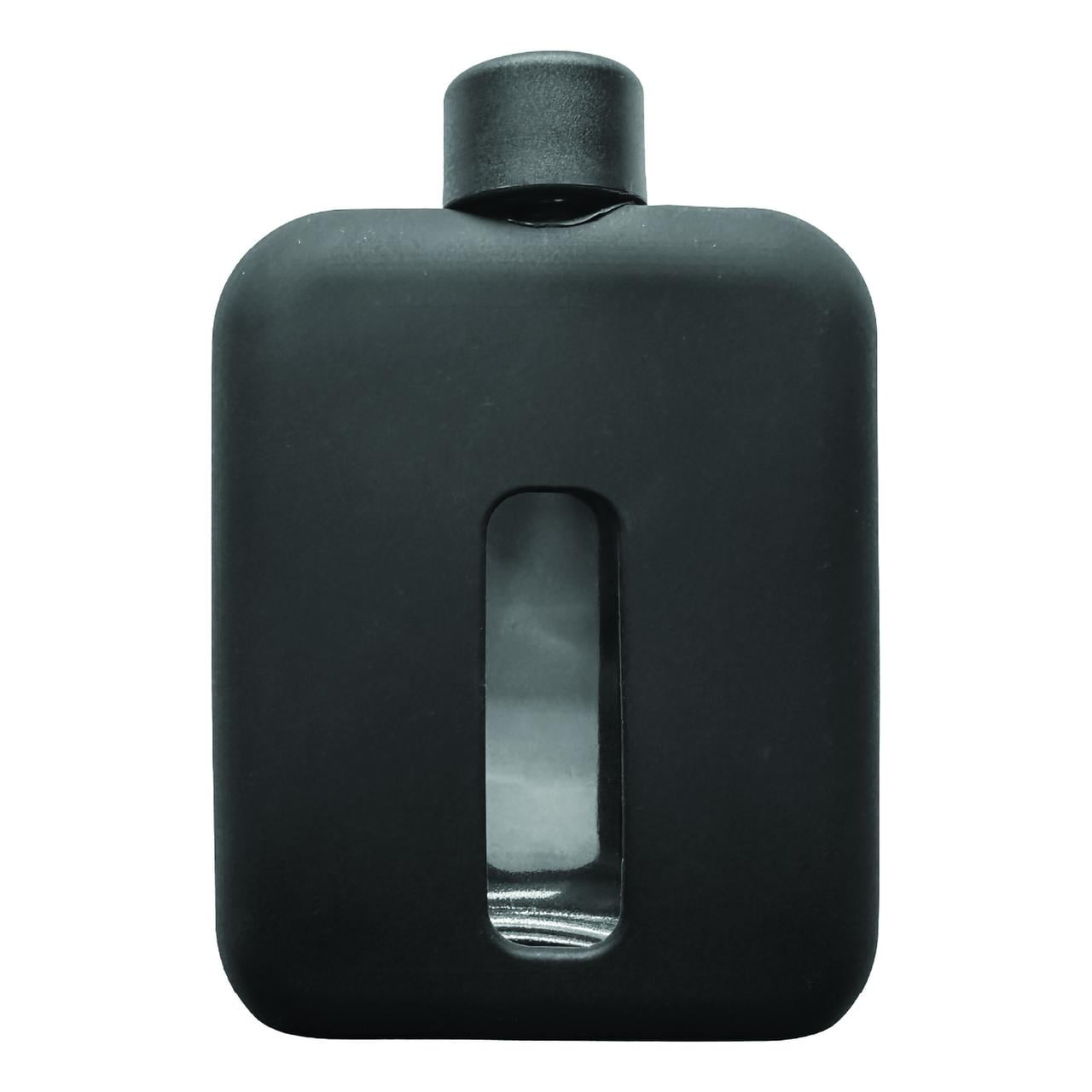 Drinkmate Flask with Non-Slip Silicone Case, 3.4 Ounce Capacity, Color May Vary
