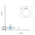thumbnail image 4 of 1 Carats Prong-Set Solitaire Aquamarine Split Shank Ring in 14K White Gold (8x6mm Aquamarine) - SR0175AQ-WG-AAAA-8x6-8.5, 4 of 8
