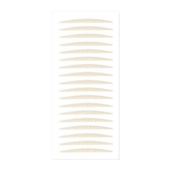 Prótesis de párpado doble invisible sin costuras, tipo M, con forma de L, para simulación de ojos hinchados, color carne, fibra natural, con laterales de malla. Adhesivo para párpados dobles femeninos