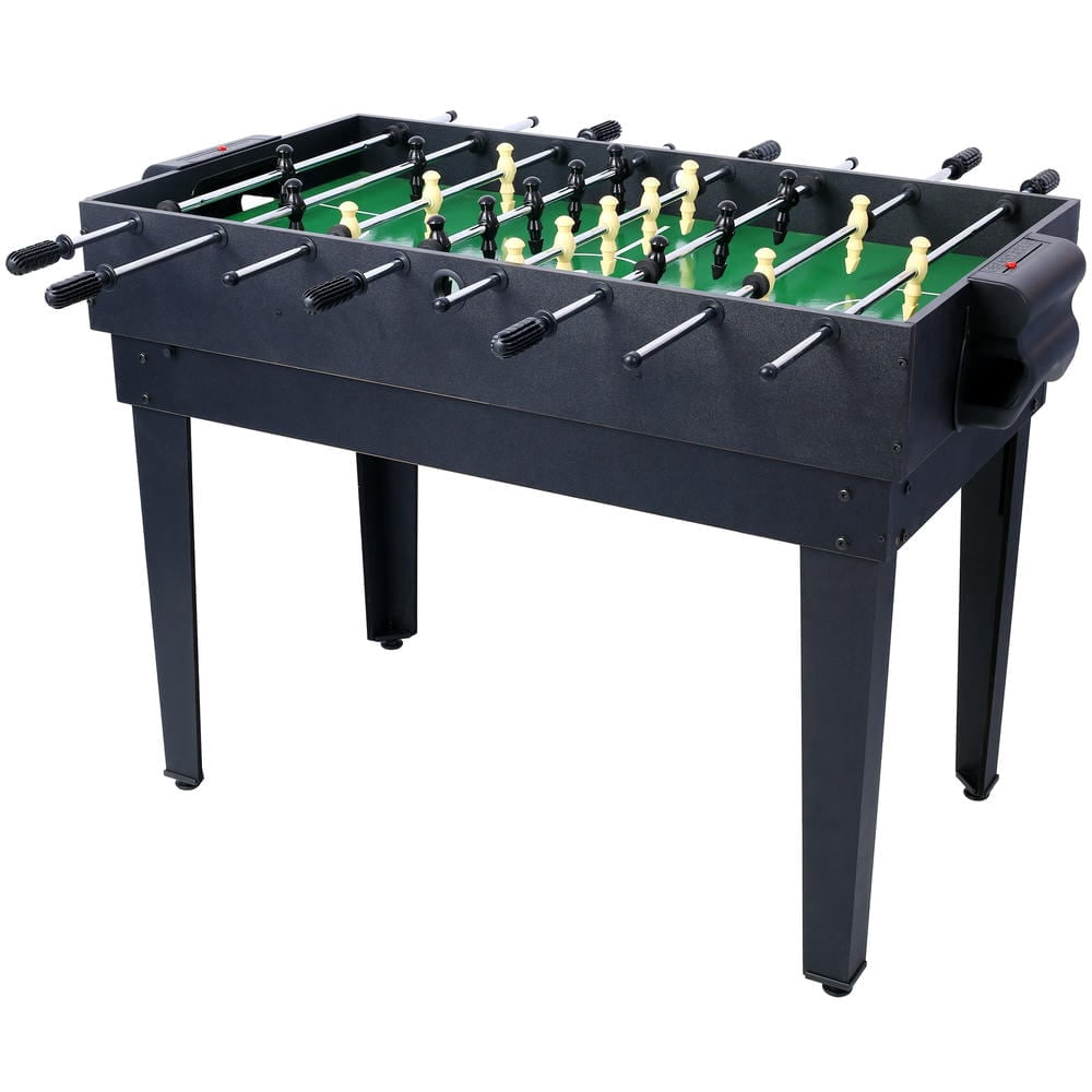 GVN 5-In-1 Multi-Game Table - Billiards, Push Hockey, Foosball, Ping Pong, And Basketball Black/Blue
