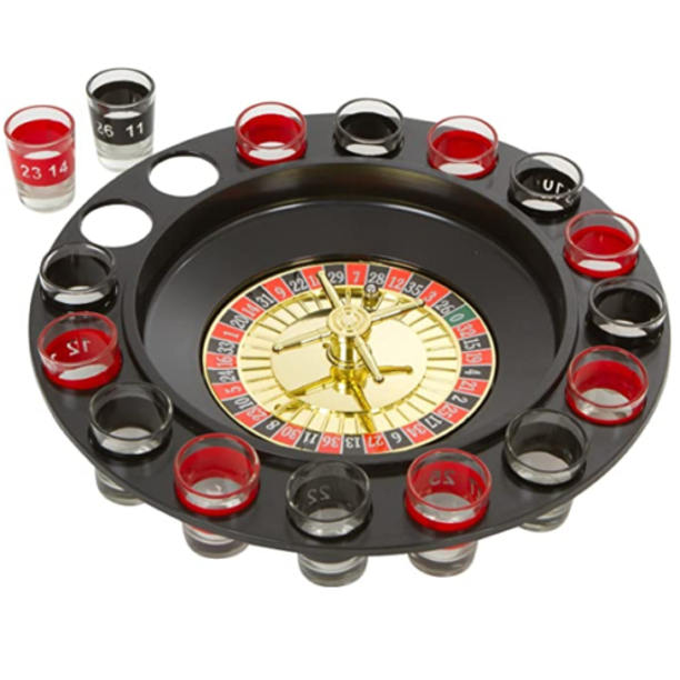 Roulette Wheel Table Drinking Party Gaming Sport Novelty Shot Glass Game