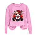 thumbnail image 4 of Wyzesi Crewneck Sweatshirt Womens Fun Pattern Sweatshirt Versize Sweatshirts Crewneck Long Sleeve Pullover Topfall Sweatshirts for Mediumoverd Sweatshirts Vest, 4 of 6