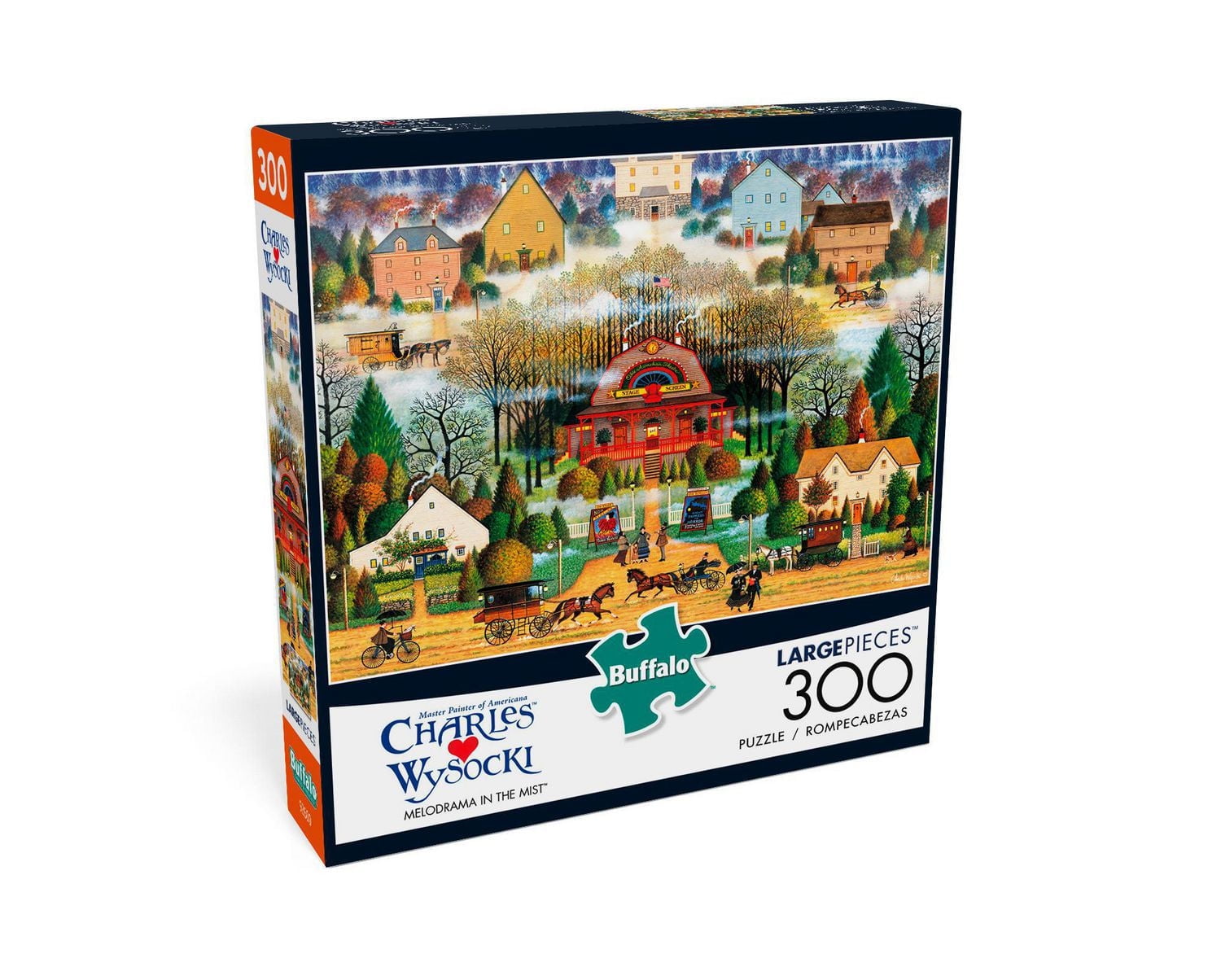 Buffalo Games - Charles Wysocki - Melodrama in the Mist - 300 Piece Jigsaw Puzzle