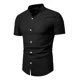 thumbnail image 3 of Camisa Hombre Manga Corta Corte Pegado Strech Cuello Mao G, 3 of 6