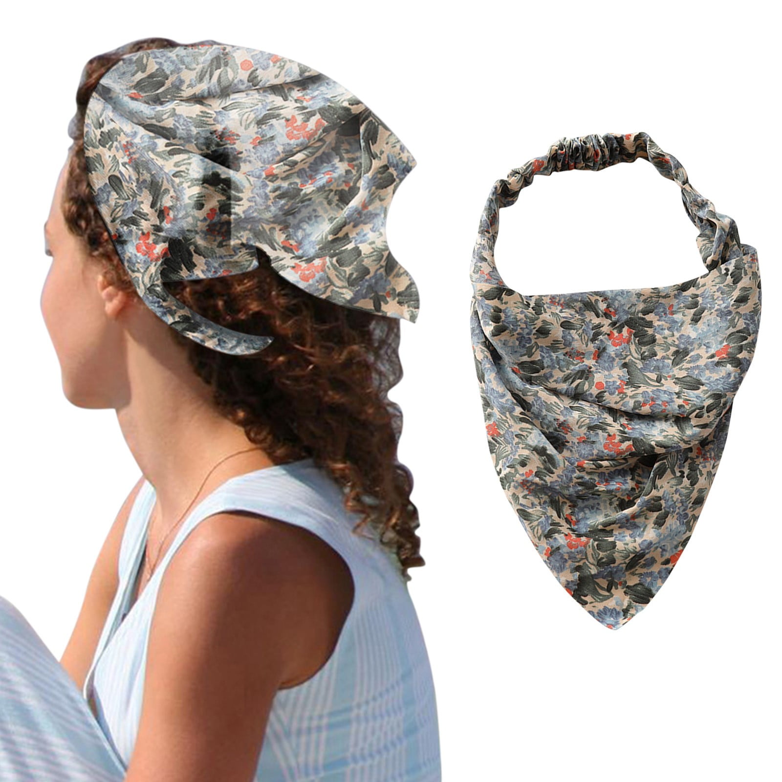 qazqa floral hair bandanas head kerchief women bandana print hair scarf