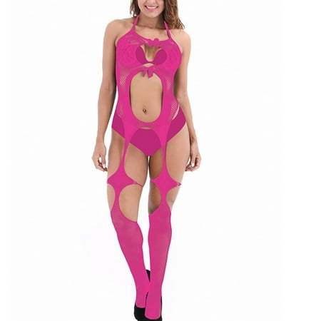 

Tawop Women S Erotic Underwear Web Chest Hanging Empty Sexy One-Piece Mesh Clothes Open Crotch Pajamas Plus Size Lingerie For Women Sexy Naughty Father S Day Gift