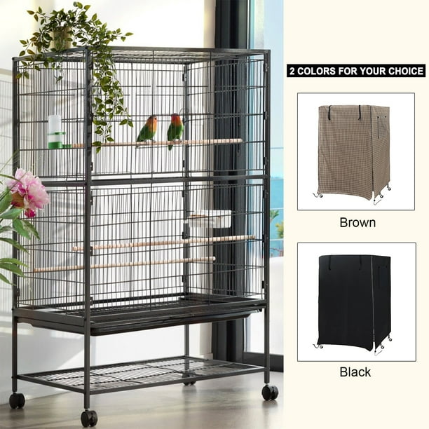 Carevas Birdcage Cover Night Birdcage Cover Sleep Helper for Brid Cage with Window Drawstring Bird Cage Waterproof Windshield Dust proof Parrot Cage