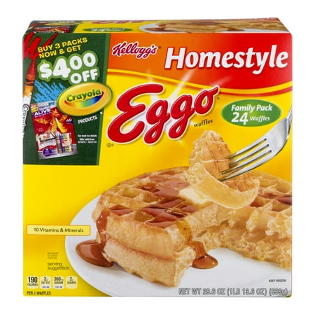 Kellogg's Eggo Homestyle Waffles 29.6 oz. Box