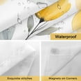 thumbnail image 4 of Spring Yellow Flower No Hooks Shower Curtain with Snap-in Liner Country Watercolor Floral Plant Grey Green Leaf Shower Curtains for Bathroom, Waterproof, Easy Install, Washable 66"x72", 4 of 9
