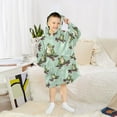 thumbnail image 6 of joogoo Wearable Blanket Hoodie for Frogs on Skateboards Flannel Sherpa Pocket 3-14 YR S, 6 of 7