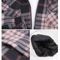thumbnail image 2 of Men's Casual Soft Warm Fleece Sherpa Lined Plaid Pattern Zip Up Hoodie Jacket (Beige, 6XL), 2 of 3
