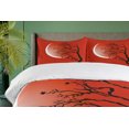 thumbnail image 4 of Ambesonne Nature Duvet Cover Sets, Digital Scene Tree Moon, 2-King, Red Black White, 4 of 7