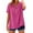 519_Hot Pink, variant on Women Short Sleeve Tunic Blouse Summer Fitness Clothing V Neck Pullover Clothes Trendy Womens Tops Beige