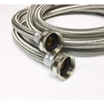 thumbnail image 3 of 2-Pack Premium Stainless Steel Washing Machine Hoses - 5 FT No-Lead Burst Proof Water Inlet Supply Lines - Universal Connection, 3 of 5