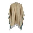 thumbnail image 2 of CAPA PONCHO CON FLECOS - MARQUESINA CAMELLO/AQUA, 2 of 3