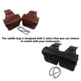 thumbnail image 2 of Riwesomey 1 par de bolsas de cuero PU para sillín de motocicleta, portátil, desmontable, impermeable, Color sólido, almacenamiento elegante, bolsa para Accesorios para motos Marrón Riwesomey VI016886-02, 2 of 6