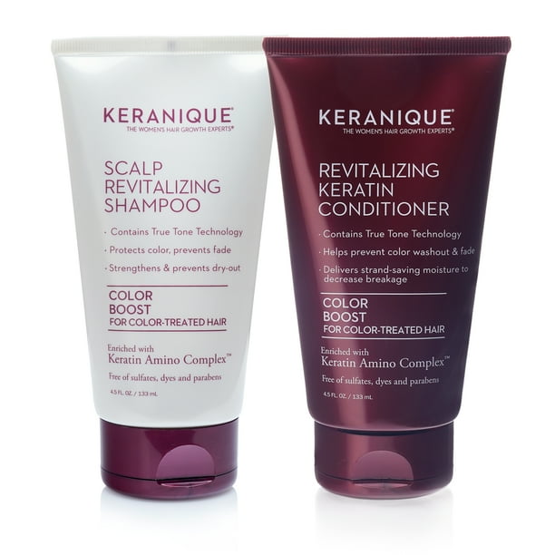 Keranique Keratin Shampoo & Conditioner for Colored Thinning Hair 4.5 Fl Oz Each