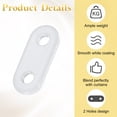 thumbnail image 3 of Uxcell 24Pcs Curtain Weights, 16 x 38 x 5mm 17g Iron Drapery Weights for Curtains Bottom Tablecloth Flags, Window Curtain Pendant for Living Room, Home, Office, Hotel, White, 3 of 6