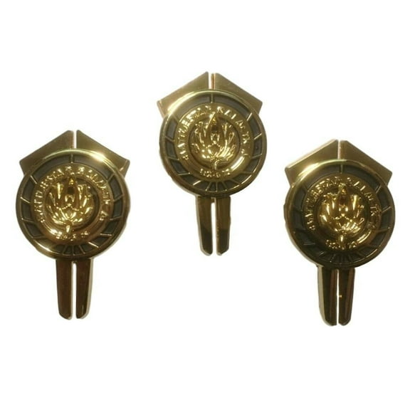 Battlestar Galactica BSG75 Commander Dress Uniform Metal Logo Pin Set of 3 Pins