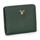 thumbnail image 1 of Minnieouse Cartera corta para mujer, monedero elegante con botones de ciervo, Color sólido, suave, de cuero, plegable, con cremallera, tarjetero Carteras Verde, 1 of 6
