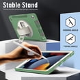 thumbnail image 2 of Case for iPad 10.2 Inch 7th / 8th / 9th Gen (2021/2020/2019) Protective, Dual Layer Full Body Tough Rugged Case with 360° Rotatable Kickstand, Hand/Shoulder Strap, 2 of 7