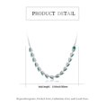 thumbnail image 4 of Midir&Etain Women's Jade Necklace 925 Sterling Silver Green Zircon Leaf Necklace Pendant Minimalist Clavicle Plant Jewelry, Bohemian Style Women's Gift, 4 of 7
