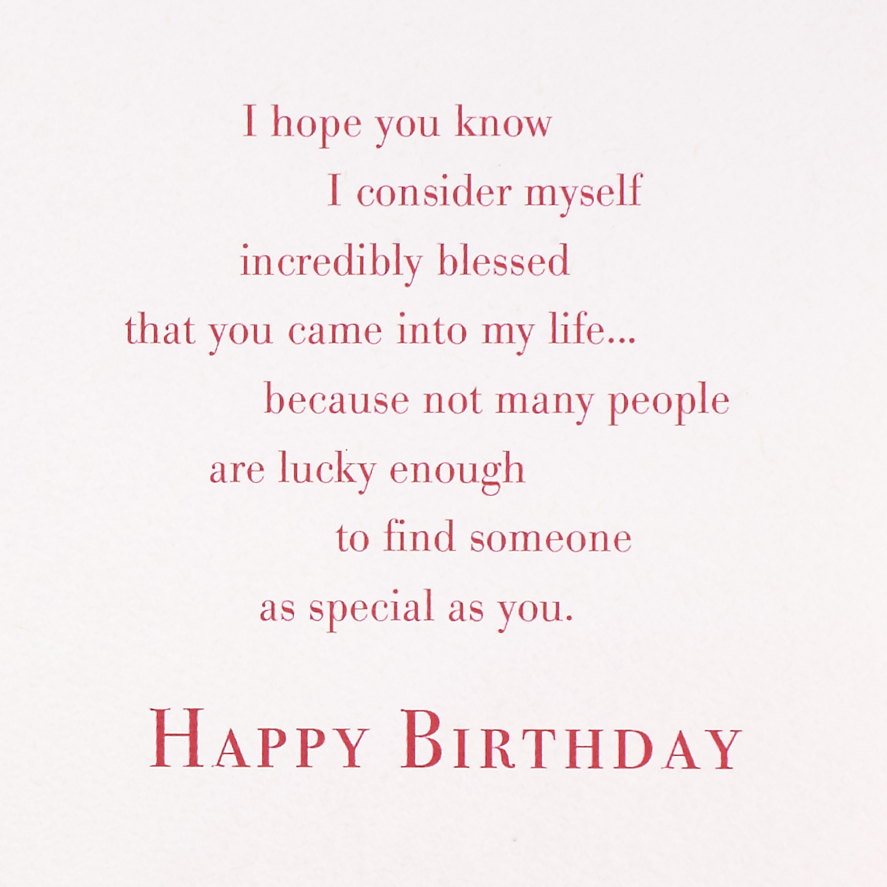 Hallmark Romantic Happy Birthday Greeting Card (so Lucky I Found You)